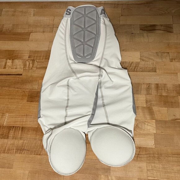 Men's Small Adidas Football Girdle Padded Pants White Gray - Picture 4 of 4